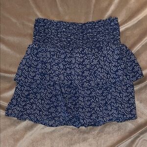 Aeropostale Navy and White Skater Skirt